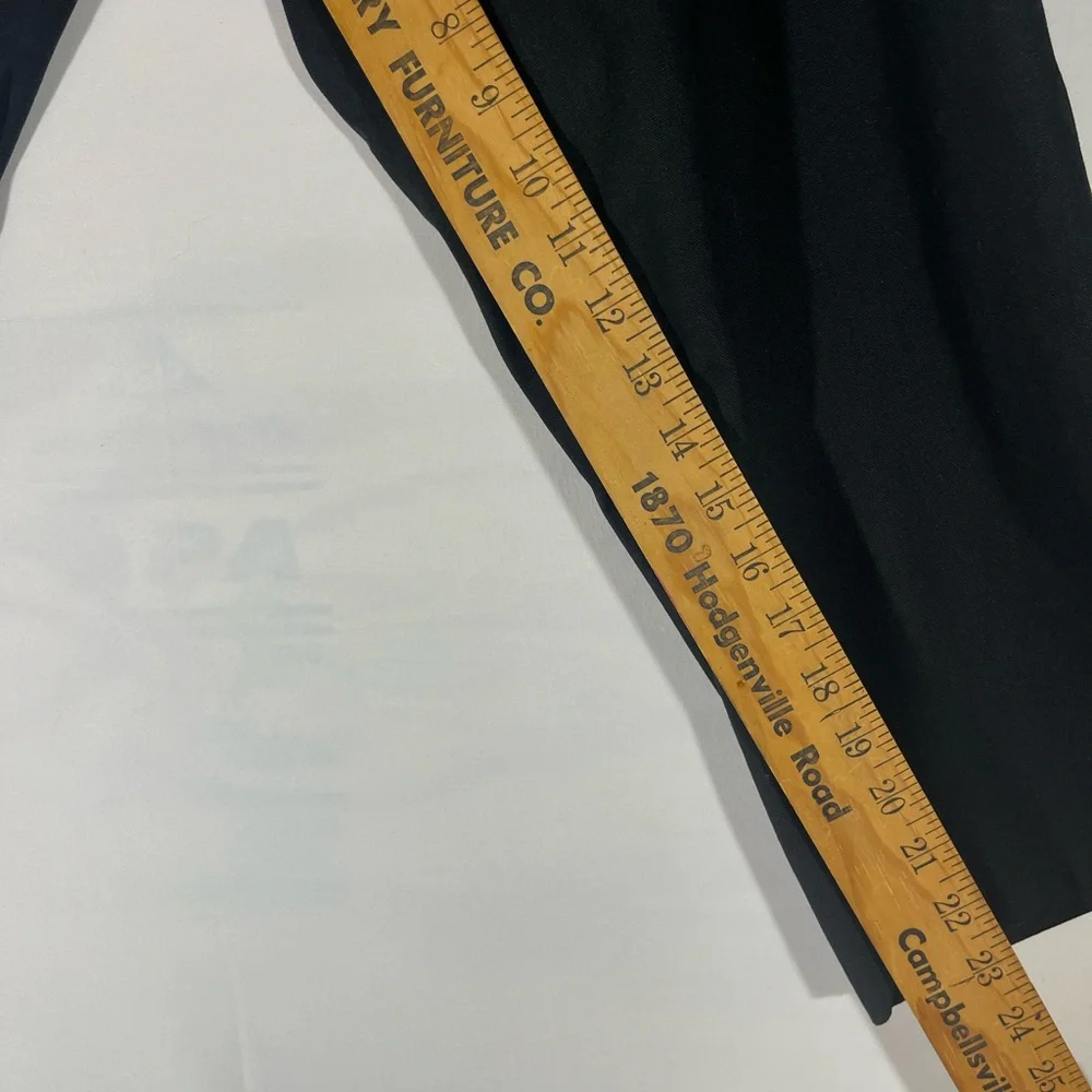 JUSTFAB‎ LINEN ANKLE PANT BACK ZIP CLOSURE SZ 1X BLACK NEW